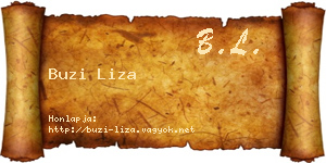 Buzi Liza névjegykártya